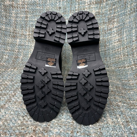 NWOB - Marc Fisher LTD Willoe Shearling Cuff Heeled Boots in Black Leather - Picture 9 of 9